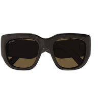 Gucci Women's Sunglasses - Shiny Brown Injected Plastic Square Frame | GG1545S 002 ,
