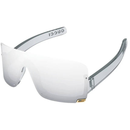 Gucci Women's Sunglasses - Grey Crystal Plastic Rimless Shield Frame | GG1637S 002 ,