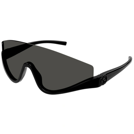 Gucci Women's Sunglasses - Black Plastic Half Rim Shield Shape Frame | GG1650S 001 ,