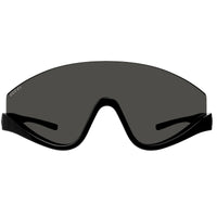 Gucci Women's Sunglasses - Black Plastic Half Rim Shield Shape Frame | GG1650S 001 ,