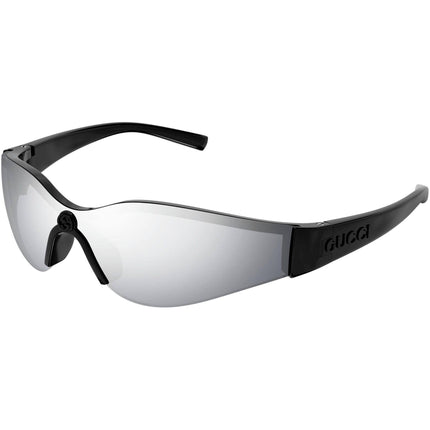 Gucci Women's Sunglasses - Black Injected Plastic Half Rim Cat Eye Frame | GG1651S 004 ,