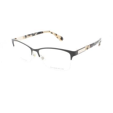 Kate Spade Women's Eyeglasses - Black Havana Plastic/Metal Frame | GLORIANNE 0WR7 ,