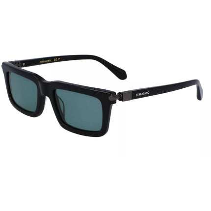 Salvatore Ferragamo Men's Sunglasses - Black Acetate Rectangular Frame | SF2015S 001 ,