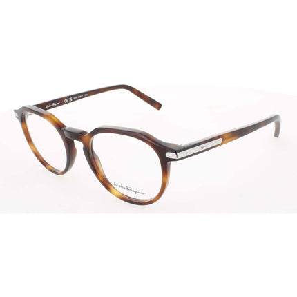 Salvatore Ferragamo Men's Eyeglasses - Tortoise Acetate Oval Frame | SF2955 240 ,