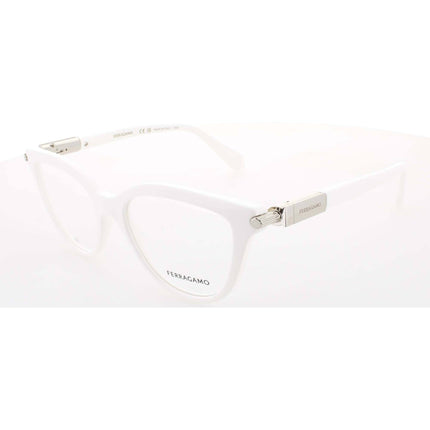 Salvatore Ferragamo Women's Eyeglasses - Ivory Acetate/Cat Eye Frame | SF2972 103 ,