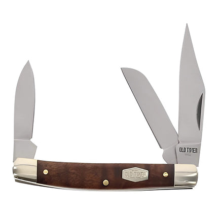 Schrade Old Timer Pocket Knife - Middleman Desert Iron Wood Clip Point Blade | 34OTW ,
