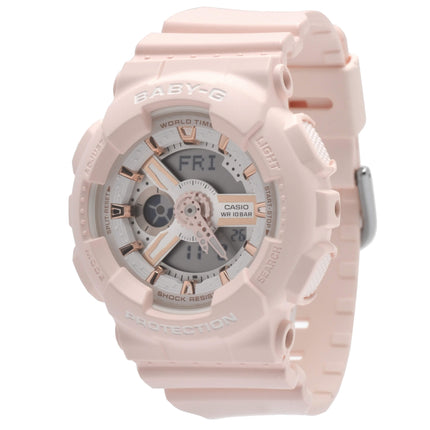 Casio Women's Analog-Digital Watch - Baby-G Pink Resin Strap | BA110RG-4A ,