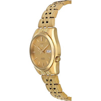 Seiko Men's Watch - Seiko 5 Automatic Power Reserve Gold Tone Dial Bracelet | SNK366 ,