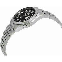 Seiko Men's Watch - Seiko 5 Automatic Black Dial Stainless Steel Bracelet | SNK381 ,