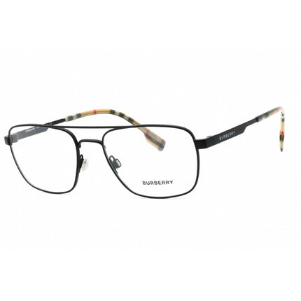 Burberry Men's Eyeglasses - Matte Black Metal Pilot Shape Full Rim Frame | BE1340 1007 ,