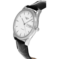 Longines Men's Watch - Flagship Automatic White Dial Black Leather Strap | L48994122 ,