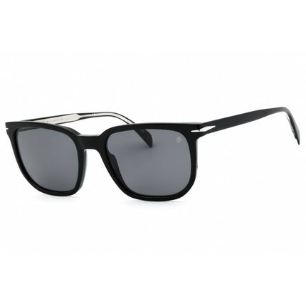 David Beckham Men's Sunglasses - Black Silver Plastic Square Frame | DB 1076/S 0BSC M9 ,
