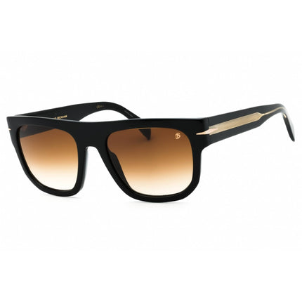 David Beckham Men's Sunglasses - Black Gold Plastic Square Frame | DB 7044/S 02M2 00 ,