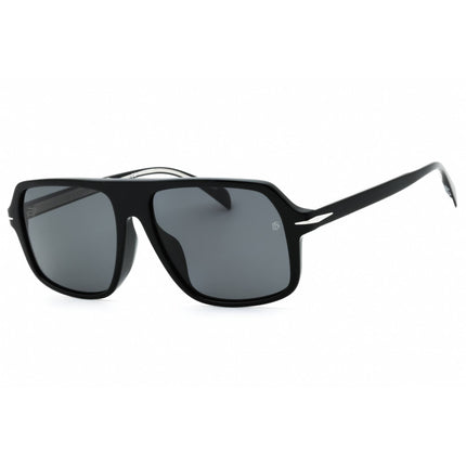 David Beckham Men's Sunglasses - Black Silver Plastic Full Rim | DB 7059/F/S 0BSC M9 ,