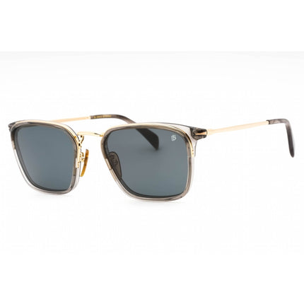 David Beckham Men's Sunglasses - Gold Grey Plastic Square Frame | DB 7065/F/S 02F7 KU ,