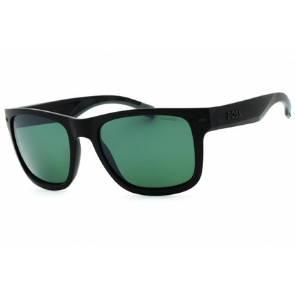 Hugo Boss Men's Sunglasses - Matte Black Grey Square Full Rim | BOSS 1496/S 0O6W 55 ,