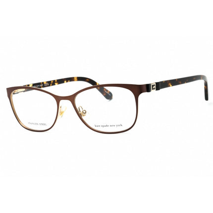 Kate Spade Women's Eyeglasses - Brown Metal Rectangular Full Rim Frame | Jonae 009Q 00 ,