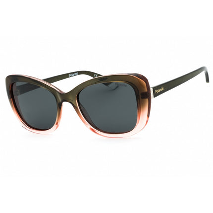 Polaroid Core Women's Sunglasses - Green Pink Full Rim Frame | PLD 4132/S/X 1W9 M9 ,