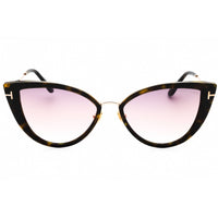 Tom Ford Women's Sunglasses - Dark Havana Acetate Cat Eye Full Rim Frame | FT0868 52F ,