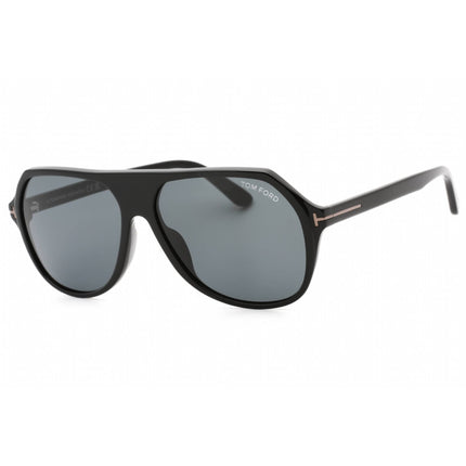 Tom Ford Men's Sunglasses - Shiny Black Acetate Navigator Shape Frame | FT0934-N 01A ,