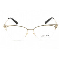 Versace Women's Eyeglasses - Pale Gold Metal Cat Eye Full Rim Frame | 0VE1280 1252 ,
