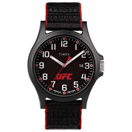 Timex Men's Watch - UFC Apex Black Dial Fabric Strap with Velcro Closure | TW2V55000 ,