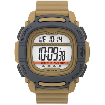 Timex Men's Digital Watch - Command White and Beige Dial Shock Resistant | TW5M35900 ,