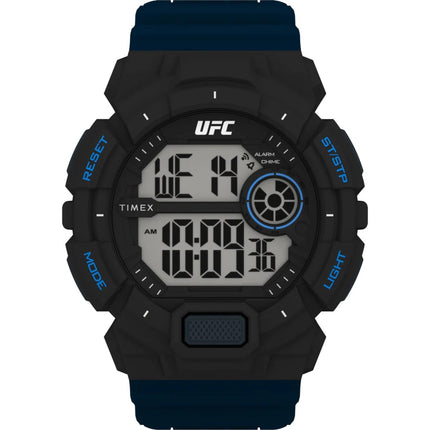 Timex Men's Digital Watch - UFC Striker Chronograph Navy Blue Resin Strap | TW5M53500 ,
