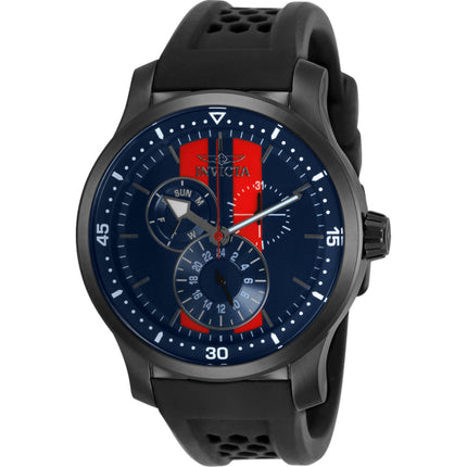 Invicta Men's Watch - S1 Rally Red and Blue Dial Black Silicone Strap Date-Day | 34036 ,