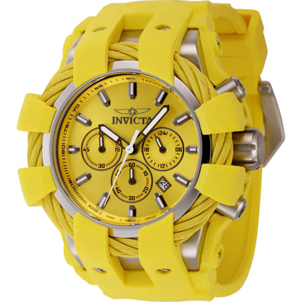 Invicta Men's Watch - Bolt Quartz Chronograph Yellow Dial Silicone Strap | 45165 ,