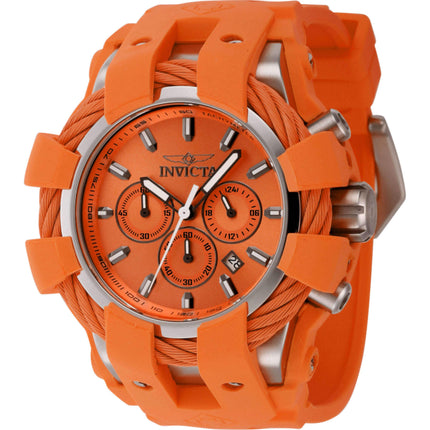 Invicta Men's Watch - Bolt Quartz Chronograph Orange Dial Silicone Strap | 45167 ,