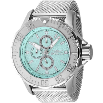 Invicta Men's Watch - Vintage Quartz Chrono Turquoise Dial Mesh Bracelet | 48012 ,