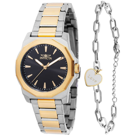 Invicta Women's Watch - Speedway Quartz Black Dial Two Tone Bracelet | 48578 ,
