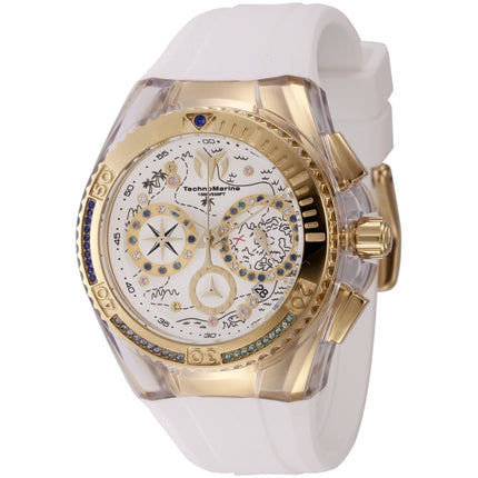 Technomarine Women's Watch - Cruise Dream Yellow Gold Case White Strap | TM-121003 ,