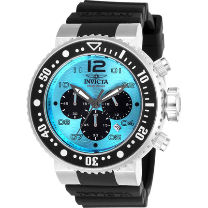 Invicta Men's Watch - Pro Diver Chronograph Turquoise and Black Dial Strap | 26735 ,