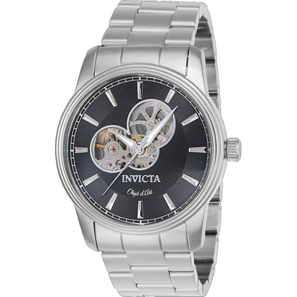 Invicta Men's Watch - Objet D Art Automatic Open Heart Dial Silver Bracelet | 27559 ,