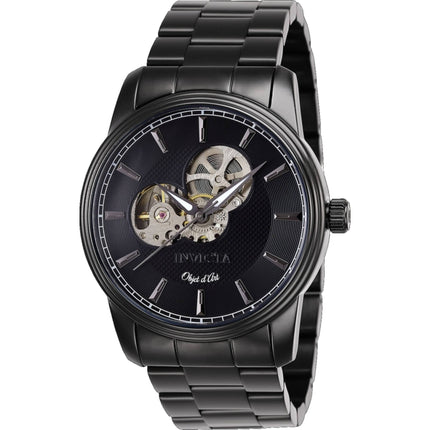 Invicta Men's Watch - Objet D Art Automatic Open Heart Dial Black Bracelet | 27564 ,