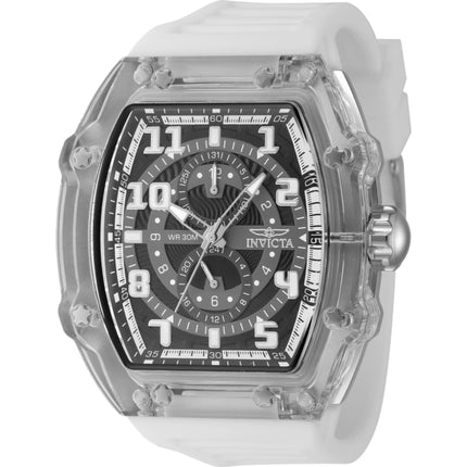 Invicta Men's Watch - Invicta Racing Quartz Black Dial White Silicone Strap | 48447 ,