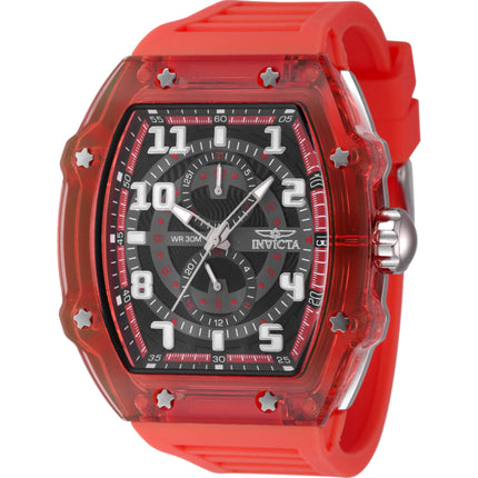 Invicta Men's Watch - Invicta Racing Quartz Black Dial Red Silicone Strap | 48448 ,