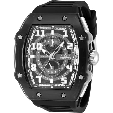 Invicta Men's Watch - Invicta Racing Quartz Black Brass Dial Silicone Strap | 48450 ,