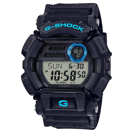 Casio Men's Watch - G-Shock Black and blue Digital Black Resin Strap Alarm| GD400-1B2 ,
