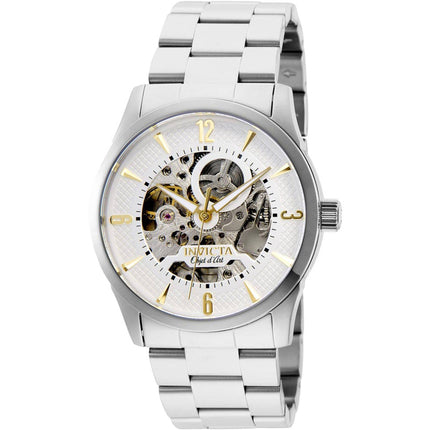Invicta Men's Watch - Objet D Art Automatic White Skeleton Dial Bracelet | 27581 ,
