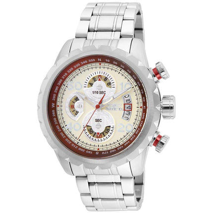 Invicta Men's Watch - Aviator Quartz Chronograph Beige Dial Steel Bracelet | 28143 ,