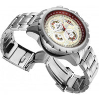 Invicta Men's Watch - Aviator Quartz Chronograph Beige Dial Steel Bracelet | 28143 ,