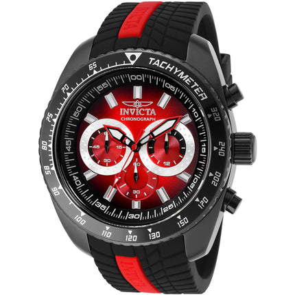 Invicta Men's Watch - S1 Rally Chronograph Black and Red Dial Silicone Strap | 36304 ,