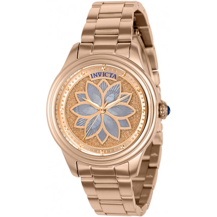 Invicta Women's Watch - Wildflower Quartz White MOP, Rose Gold Dial Bracelet | 37086 ,