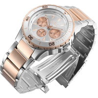 Invicta Women's Watch - Aviator Quartz Silver, Rose Gold Tone Dial Bracelet | 37571 ,