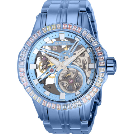 Invicta Men's Watch - Objet D Art Mechanical Skeleton Dial Ice Blue Bracelet | 40122 ,