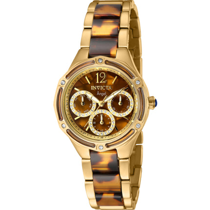 Invicta Women's Watch - Angel Chronograph Gold Tone and Brown Dial Bracelet | 40388 ,