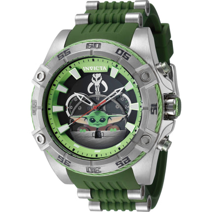 Invicta Men's Watch - Star Wars The Child Chronograph Silver and Green Strap | 41212 ,